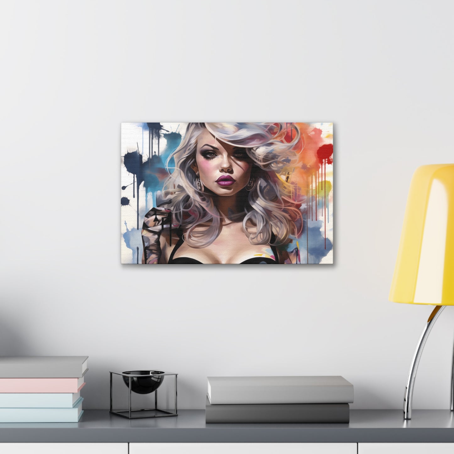 Canvas Wall Art, Gallery Wrapped Pop Art, Femme Doll Wall Art – Zephyr