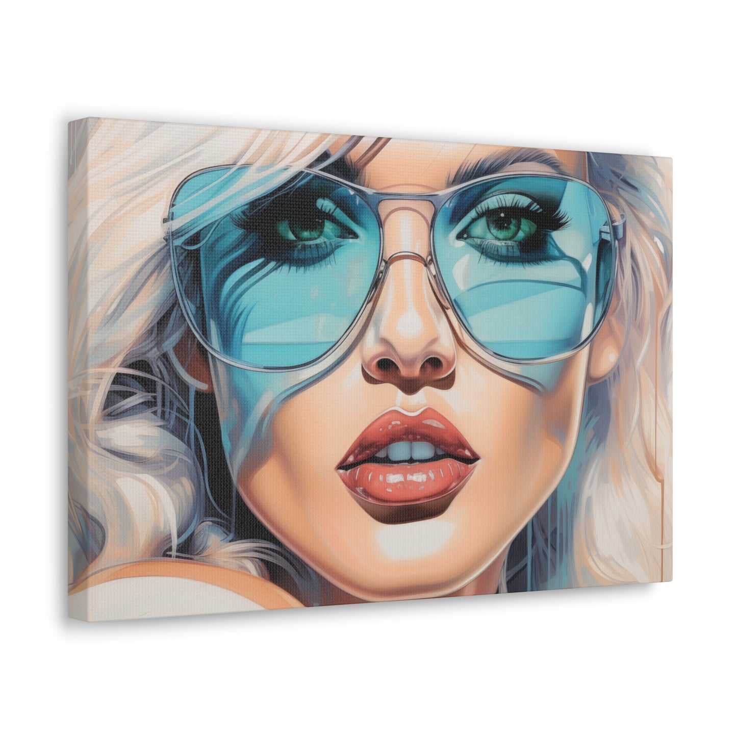 Canvas Gallery Wrapped High-Fashion Wall Art, Stylish Decor, Retro Femme Doll Pop Art – Nova