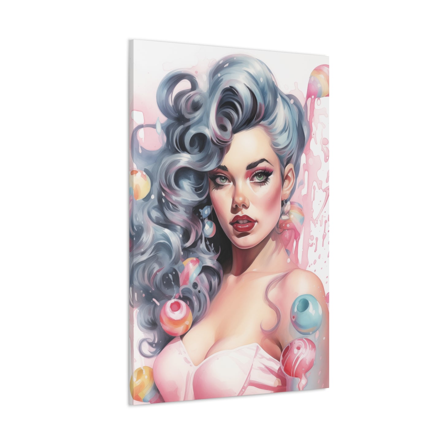 Canvas Wall Art, Gallery Wrapped Pop Art, Femme Doll Wall Art – Lux