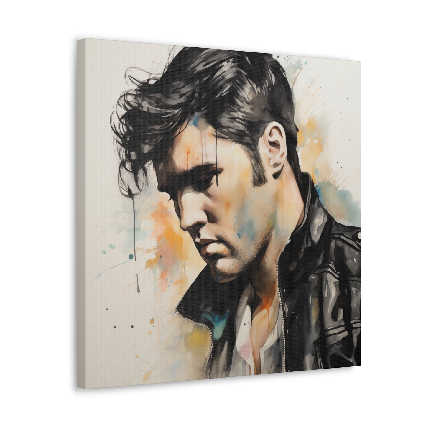 Gallery Wrapped Canvas, Celebrity Inspired, Pop Art Canvas – Elvis Also