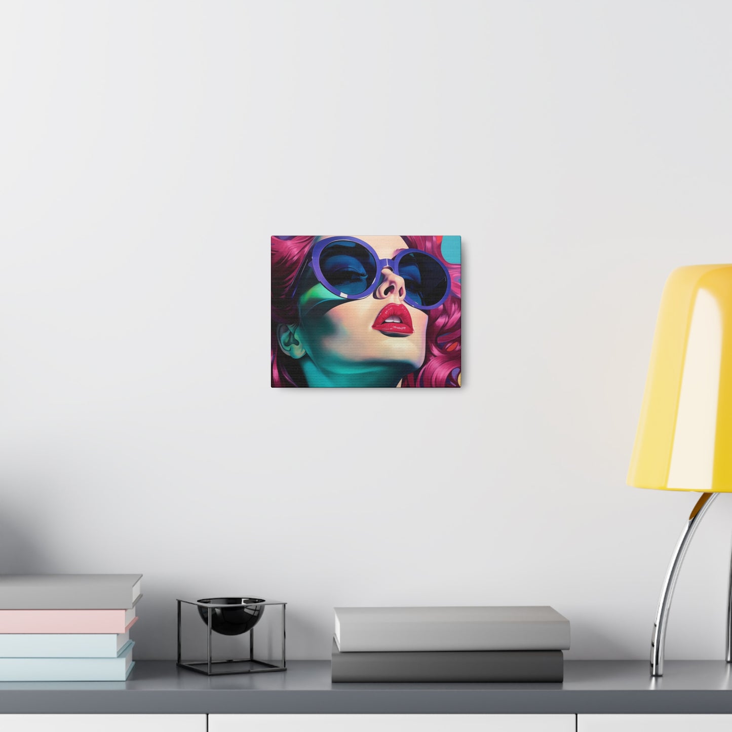 Canvas Gallery Wrapped High-Fashion Wall Art, Stylish Decor, Retro Femme Doll Pop Art – Electra