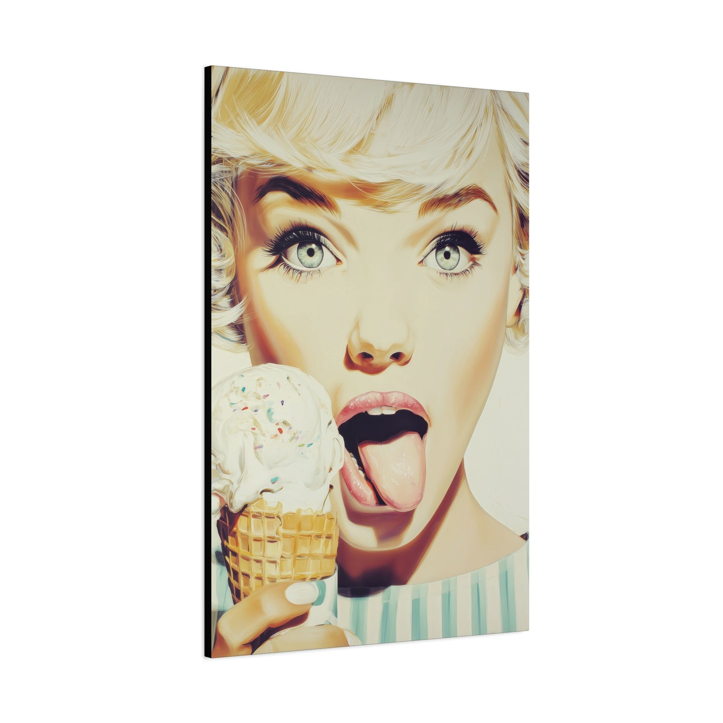 Gallery Wrapped Canvas, Sweet Summer Nostalgia, Sugar and Spice Art Canvas, Ice Cream Dreams Art – Tilly