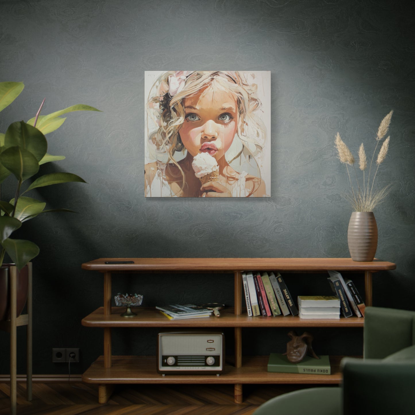 Gallery Wrapped Canvas, Sweet Summer Nostalgia, Sugar and Spice Art Canvas, Ice Cream Dreams Art – Briony