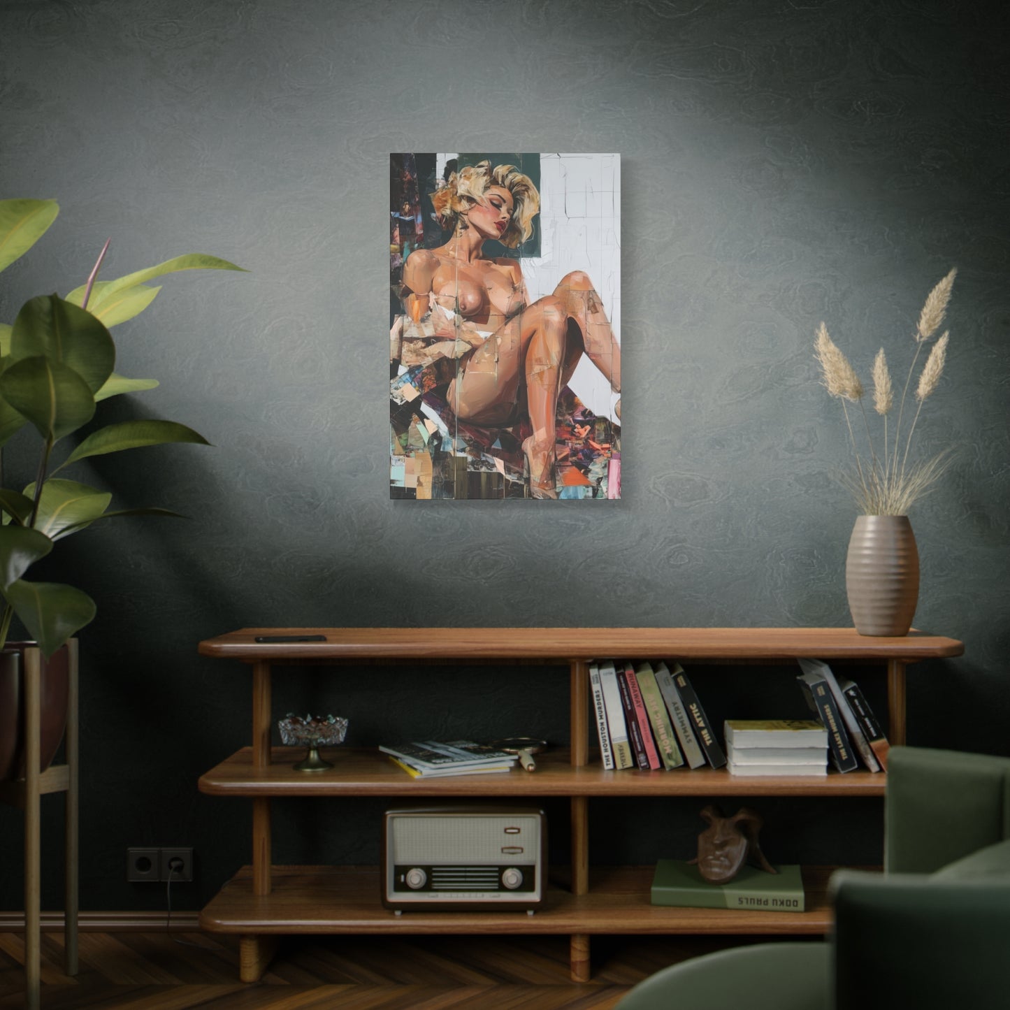 Gallery Wrapped Canvas, Guilt and Grit Adult Art Canvas, Erotic Pinup Art Canvas – Margo