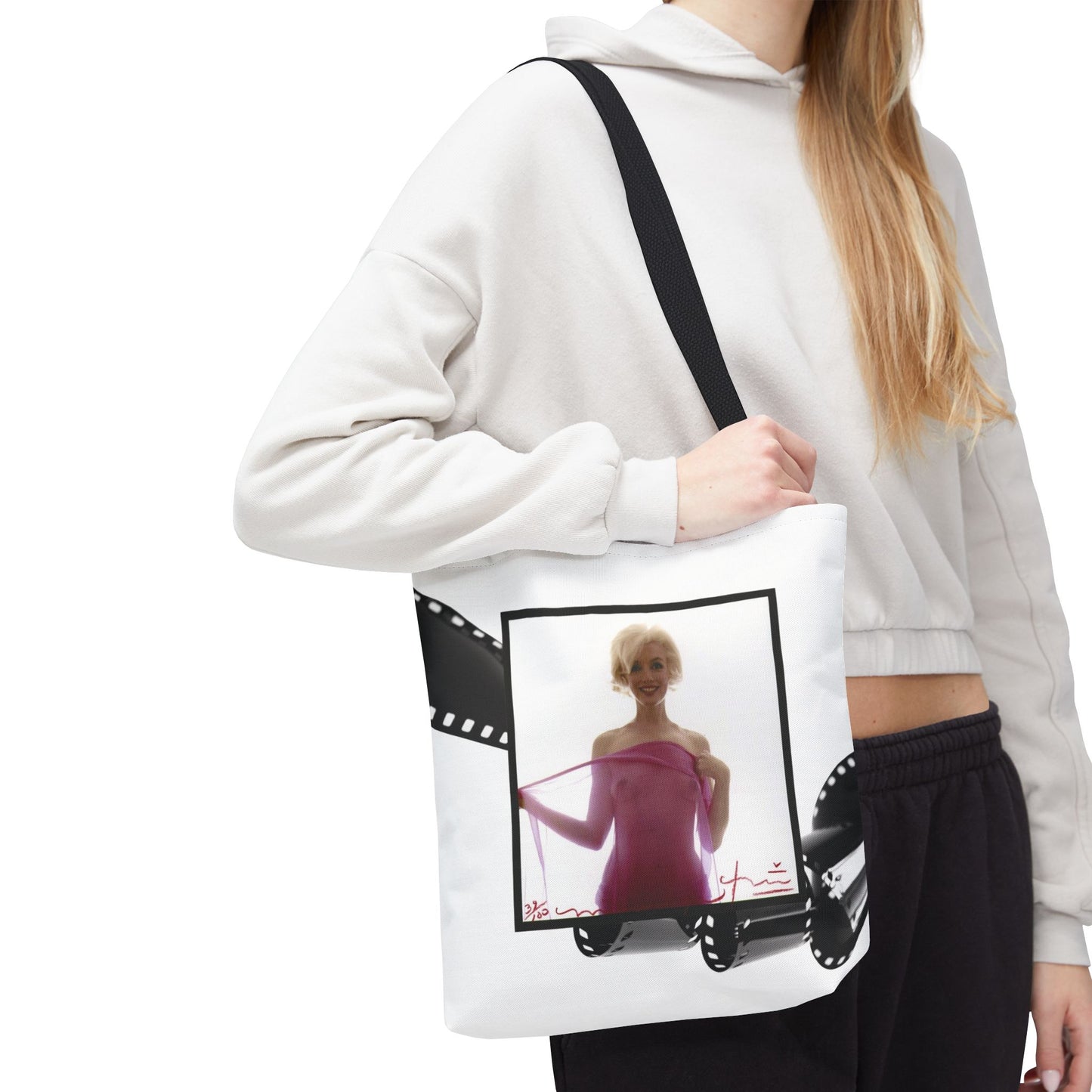 Celebrity Tote Bag, Utility Tote - Marilyn Monroe Autograph Tote - Approved Negative