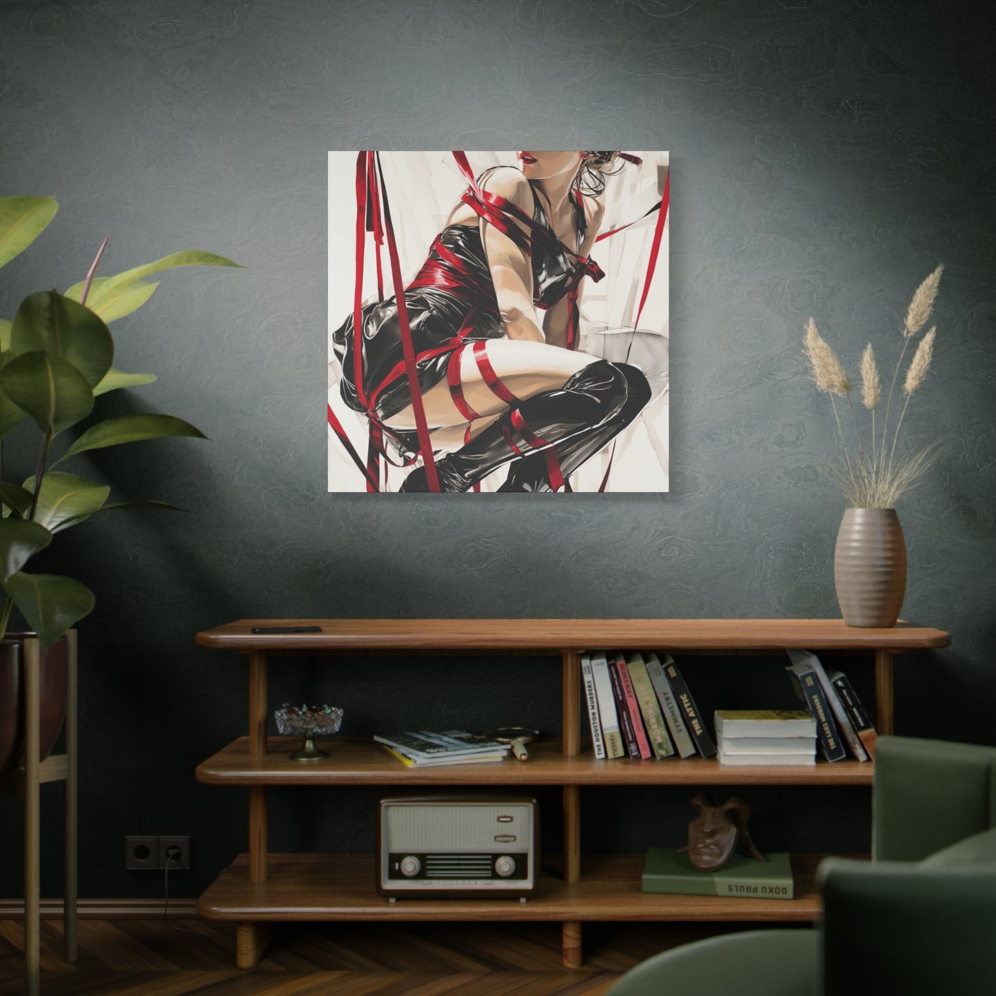 Gallery Wrapped Canvas, Ropes and Reverence Art Canvas, Erotic Shibari Art Canvas – Monica