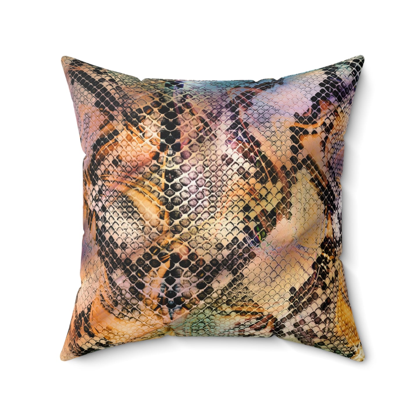 Glam Snake Skin - Serpent Print Throw Pillow - Decorative Fashion Pillow - Snake Print