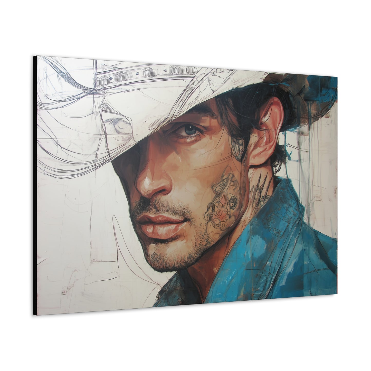 Gallery Wrapped Canvas, Wranglers and Wreckage Art Canvas, Erotic Pinup Art Canvas – Jack