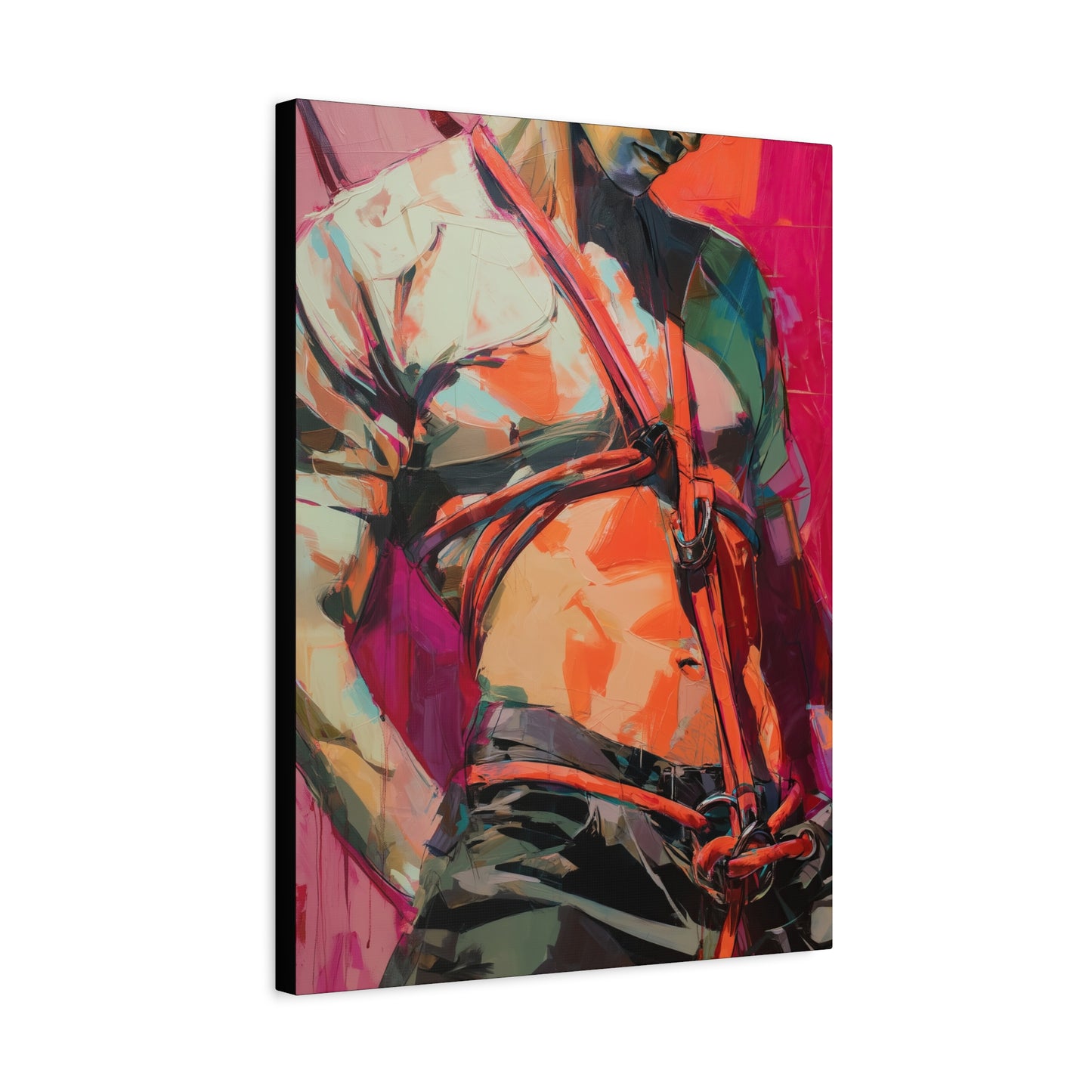 Gallery Wrapped Canvas, Ropes and Reverence Art Canvas, Erotic Shibari Art Canvas – Soren