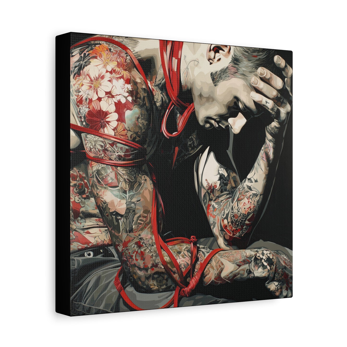 Gallery Wrapped Canvas, Ropes and Reverence Art Canvas, Erotic Shibari Art Canvas – Dorian