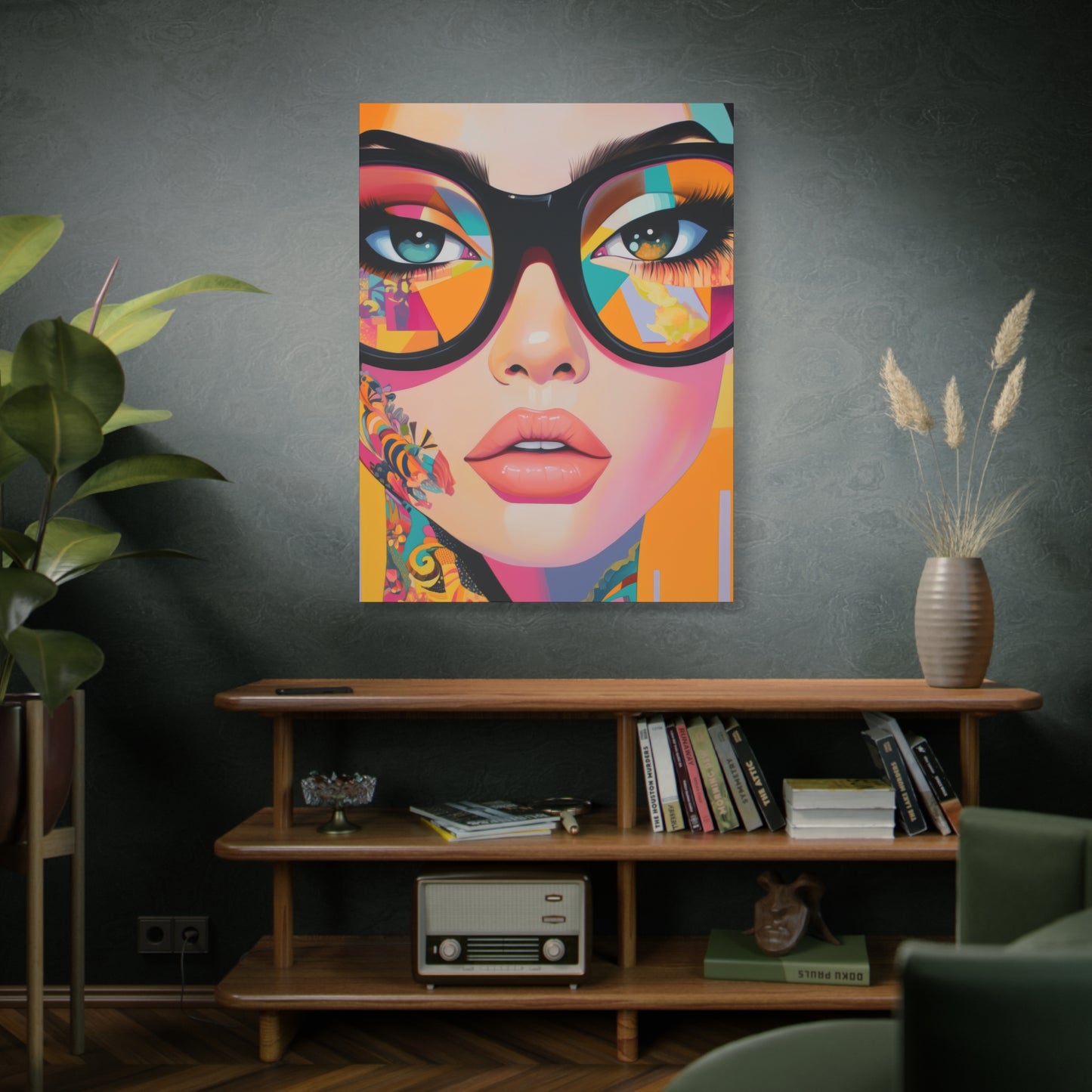 Canvas Gallery Wrap, Ladies in Lenses Wall Art, Abstract Femme Girl Art - Sabrina