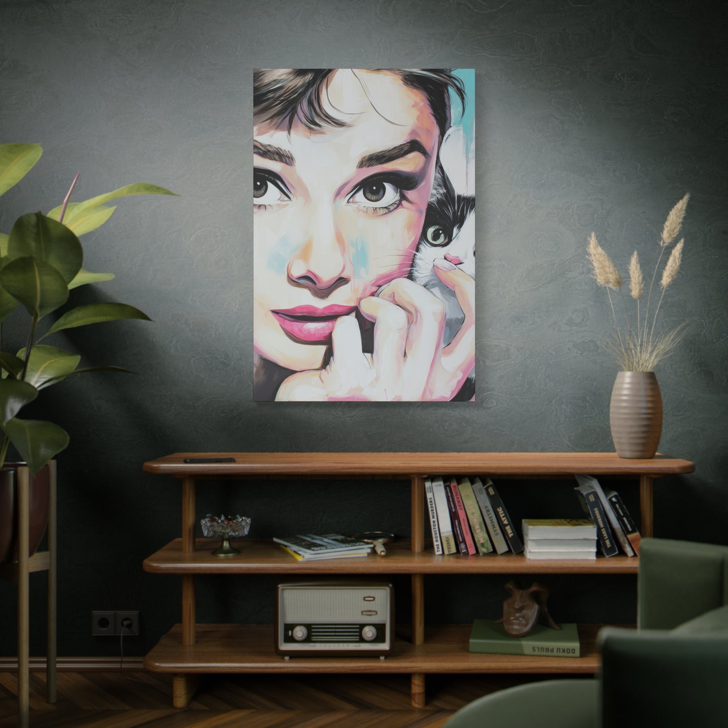 Gallery Wrapped Canvas, The Diva Project Art Canvas, Pinup Art Canvas – Audrey Hepburn - ONE