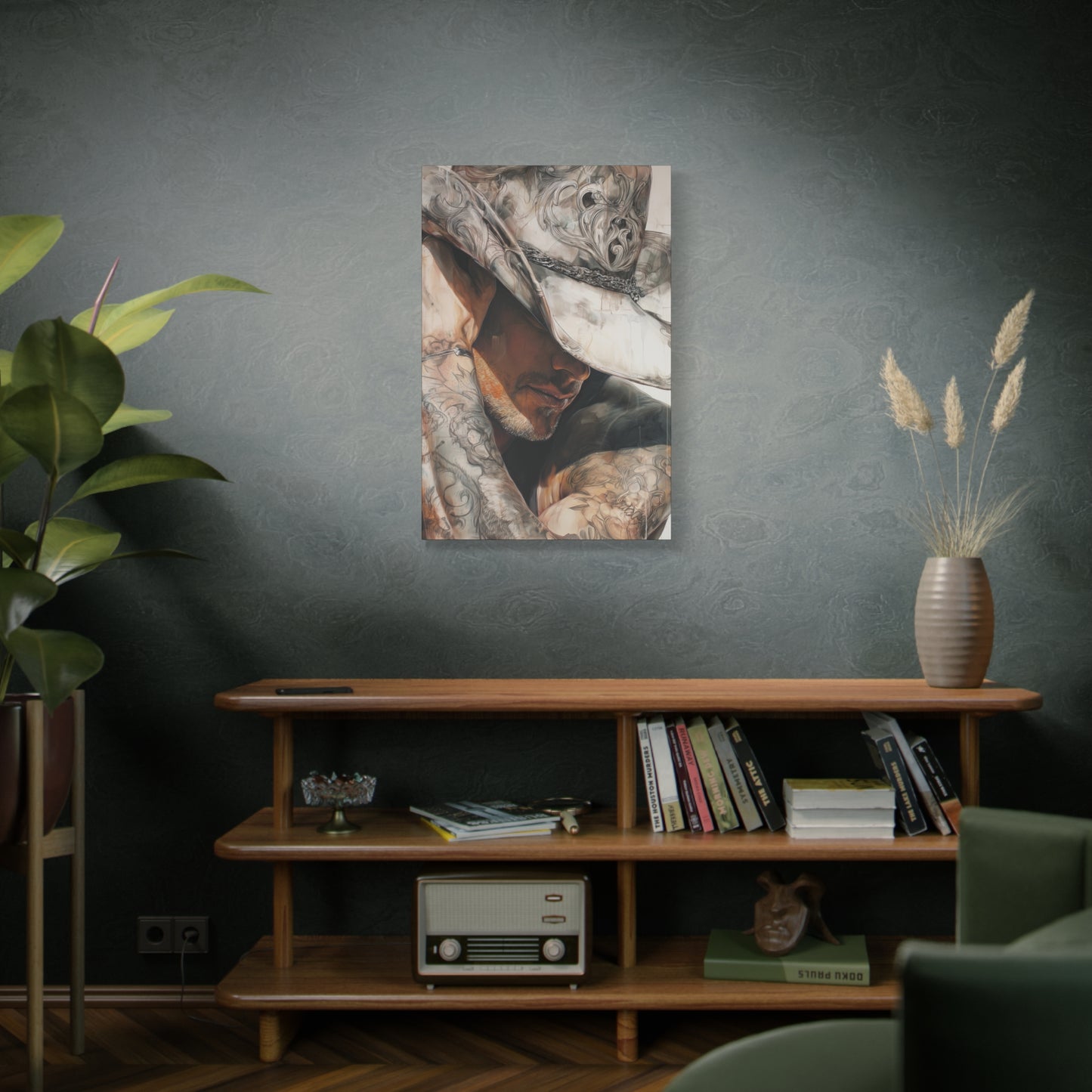 Gallery Wrapped Canvas, Wranglers and Wreckage Art Canvas, Erotic Pinup Art Canvas – Chase