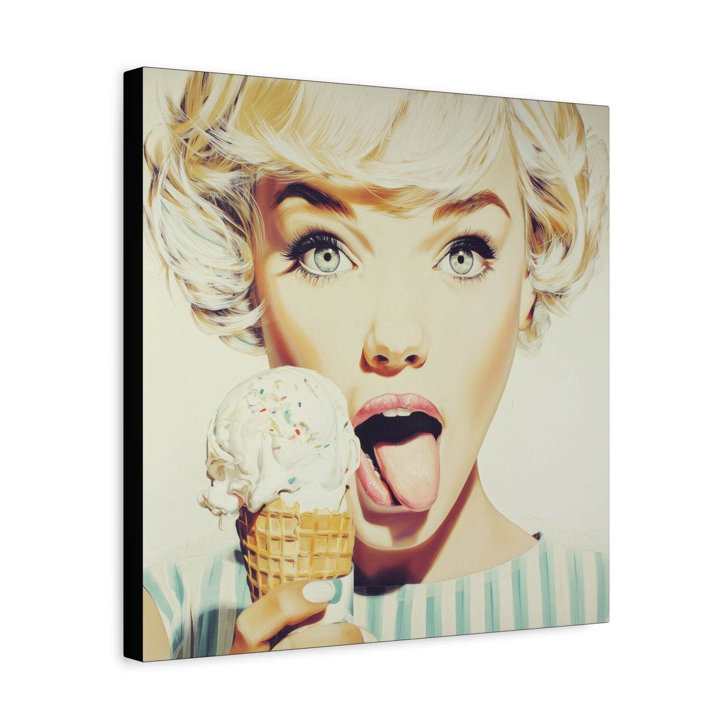Gallery Wrapped Canvas, Sweet Summer Nostalgia, Sugar and Spice Art Canvas, Ice Cream Dreams Art – Tilly