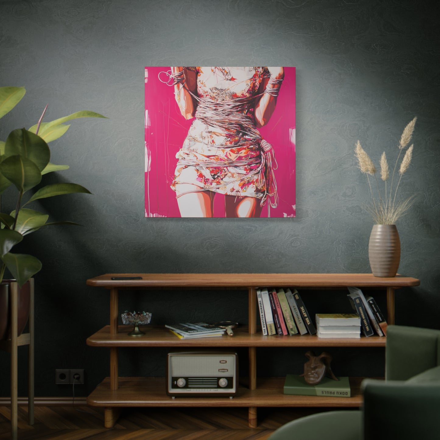 Gallery Wrapped Canvas, Ropes and Reverence Art Canvas, Erotic Shibari Art Canvas – Reika