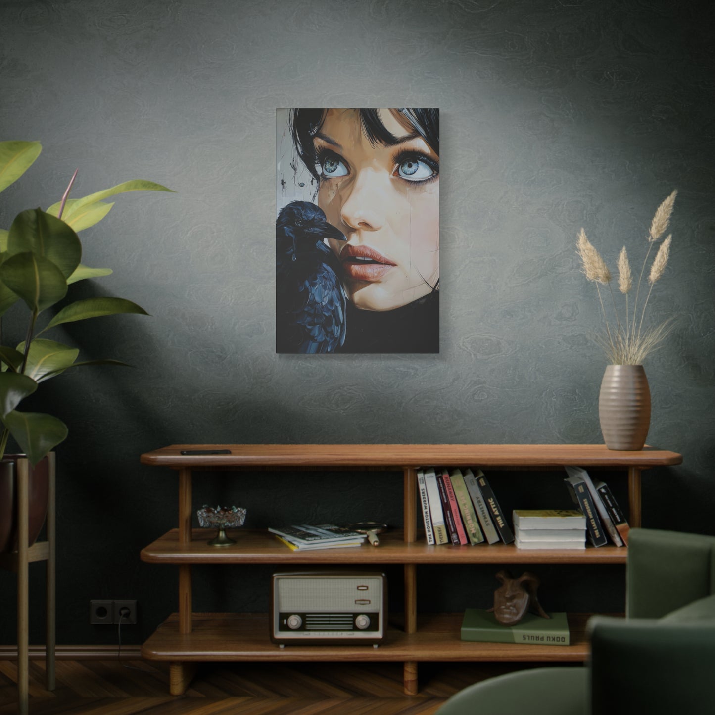 Gallery Wrapped Canvas, Myth and Bones Gothic Art Canvas, Dark Muse Canvas - Azula