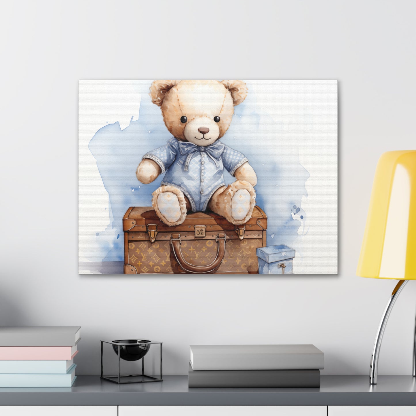 Canvas Gallery Wrap - LV Bear Wall Art - Blu