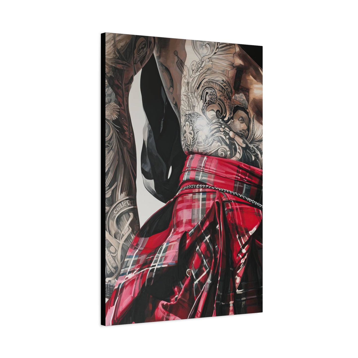 Gallery Wrapped Canvas, Kilts and Carnage Art Canvas, Erotic Pinup Art Canvas – Alexander
