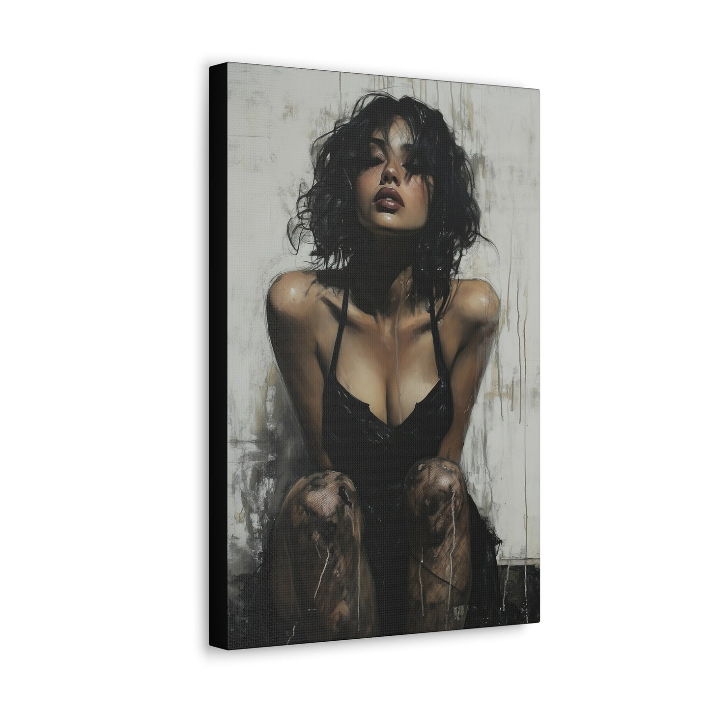 Gallery Wrapped Canvas, Sinners and Saints Art Canvas, Erotic Pinup Art Canvas – Vivienne