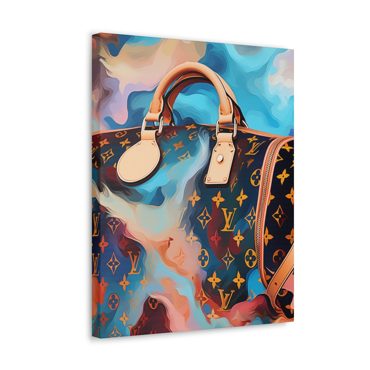 Canvas Gallery Wrap - LV Designer Inspired Wall Art - Abstract