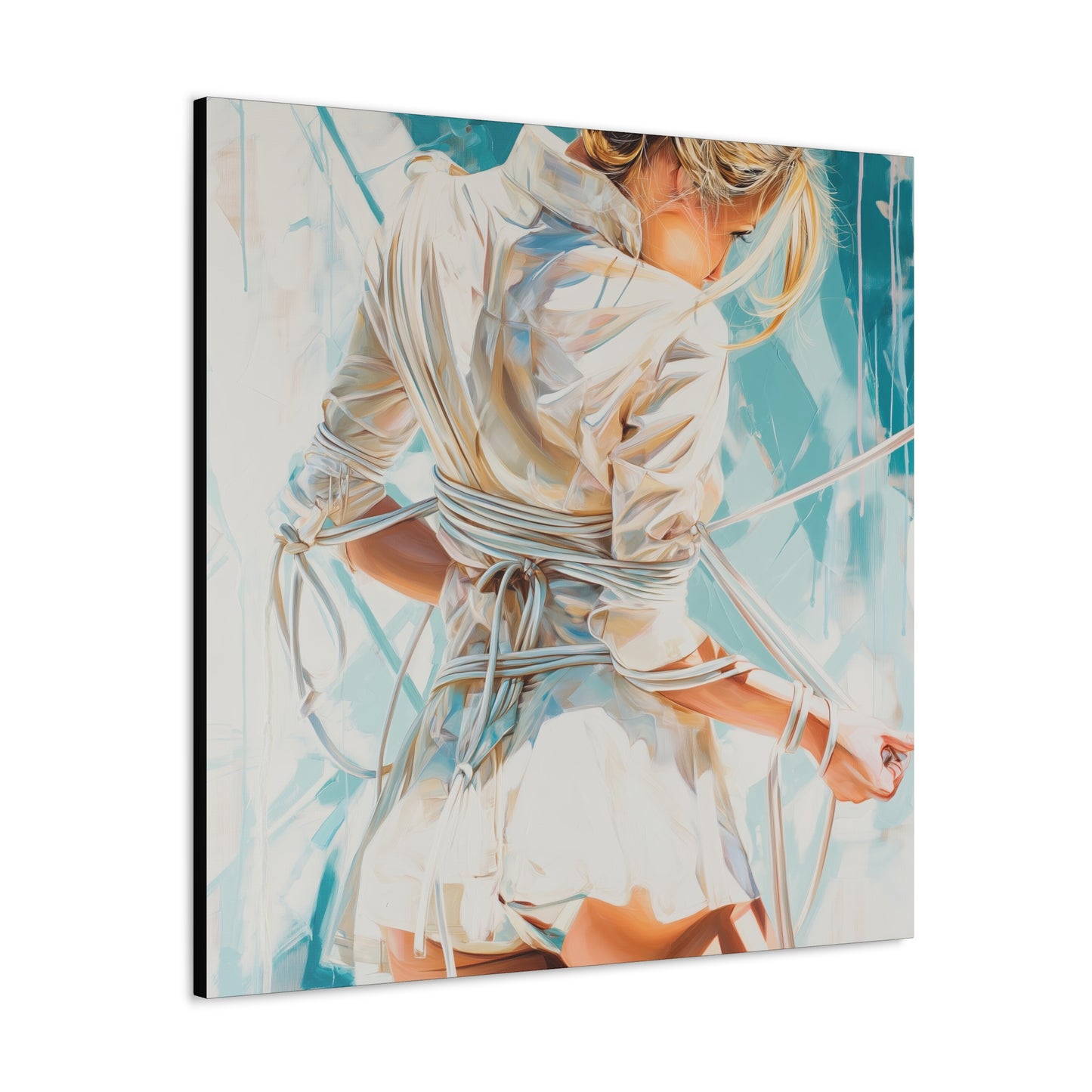 Gallery Wrapped Canvas, Ropes and Reverence Art Canvas, Erotic Shibari Art Canvas – Hannah's Sister