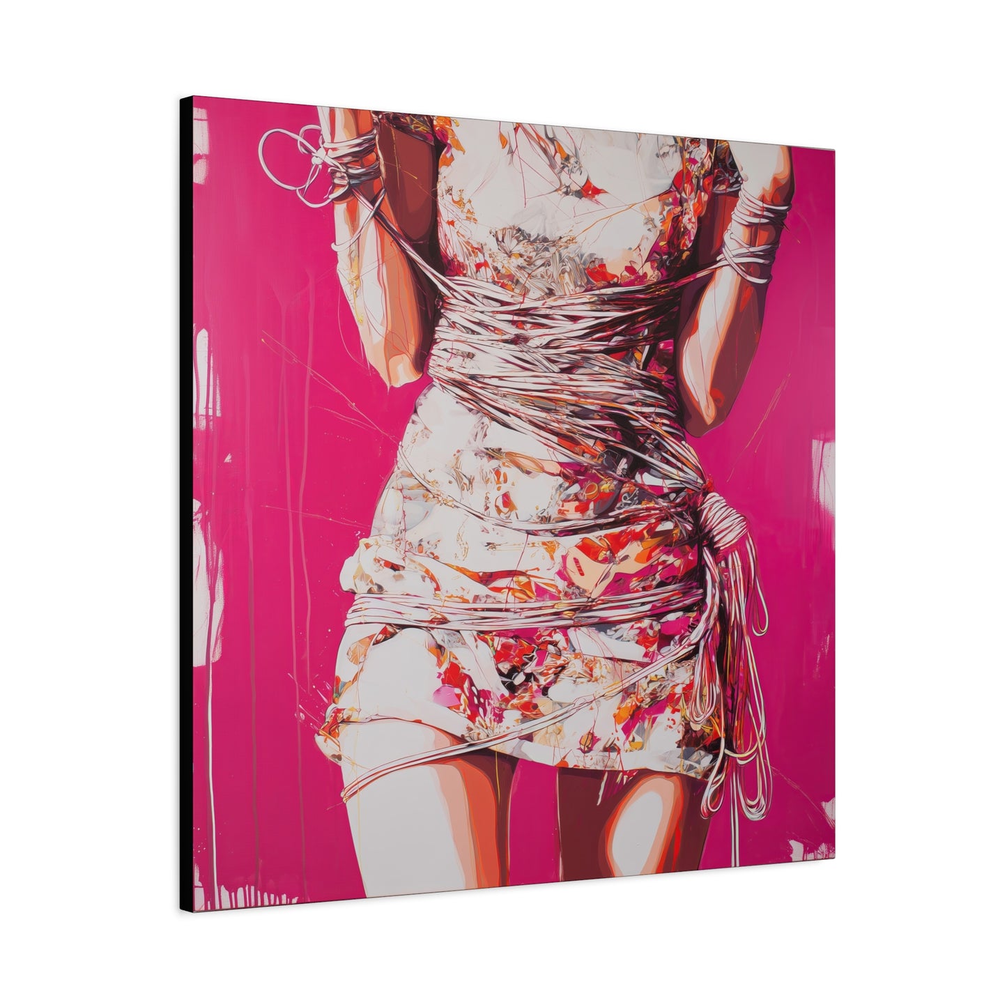 Gallery Wrapped Canvas, Ropes and Reverence Art Canvas, Erotic Shibari Art Canvas – Reika