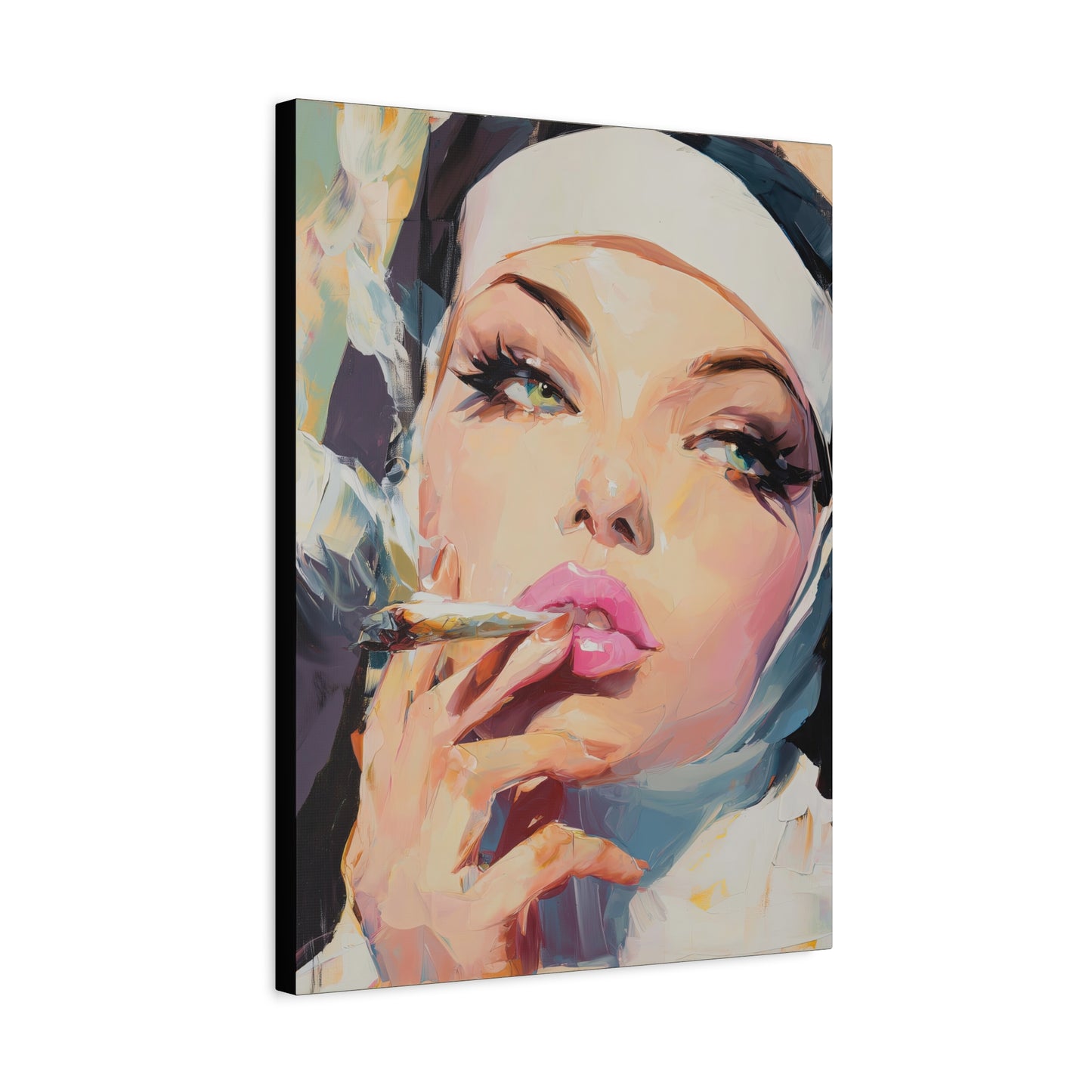 Gallery Wrapped Canvas, Habits and Heresy Art Canvas, Naughty Nuns Art Canvas – Sister Felicity