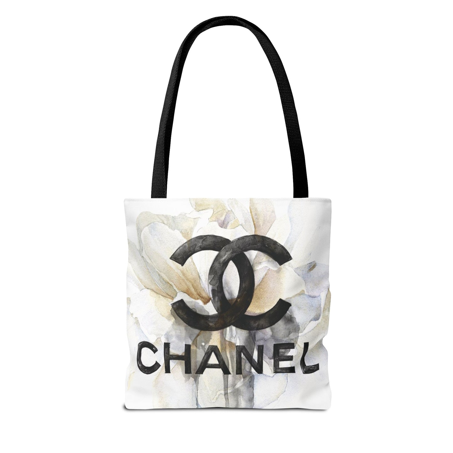 Watercolor Dahlia Tote Bag, Utility Tote - Designer Inspired Tote - White Dahlia