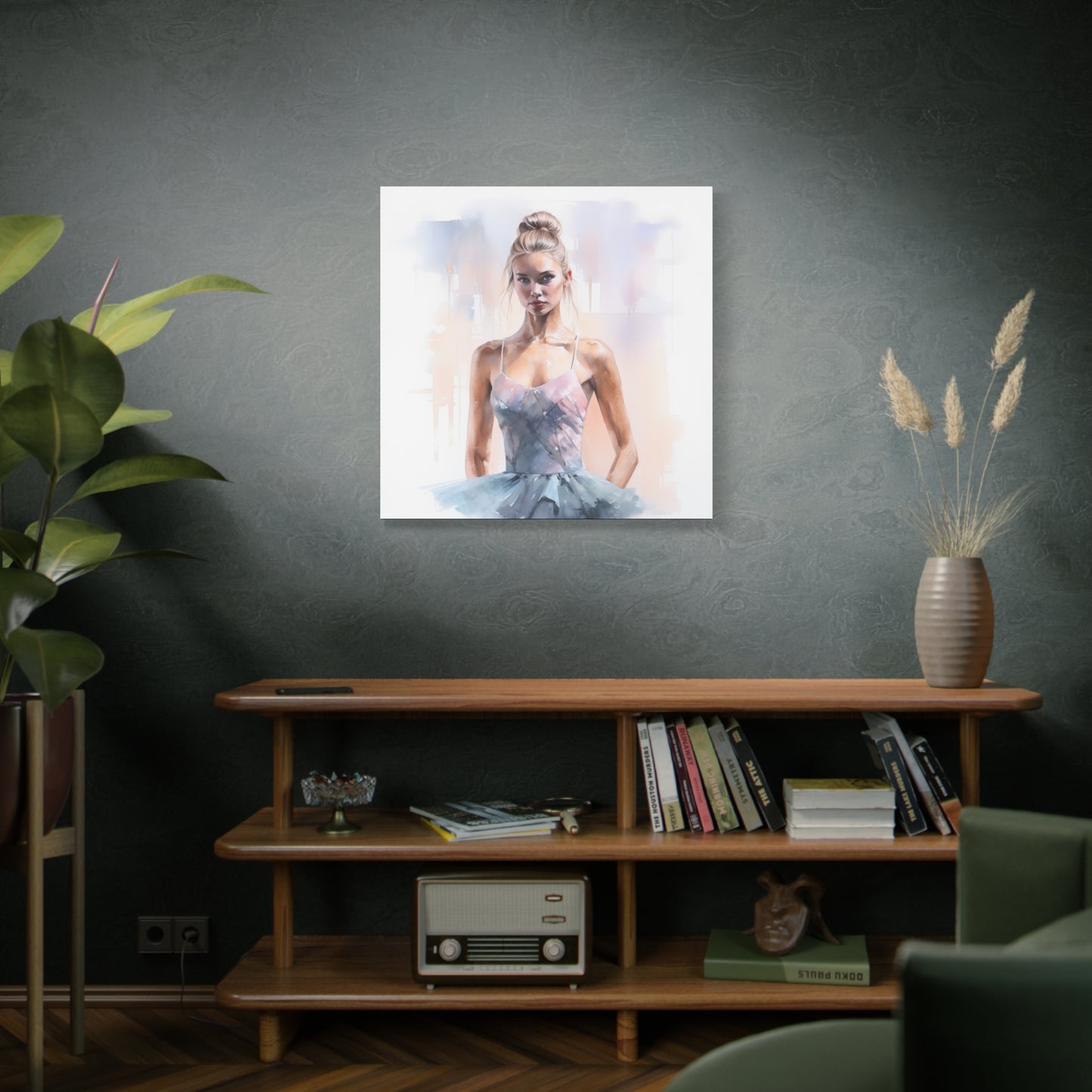 Pointes and Platforms, Gallery Wrapped Canvas, Ballerina Beauty, Ballet Art Canvas – Samantha
