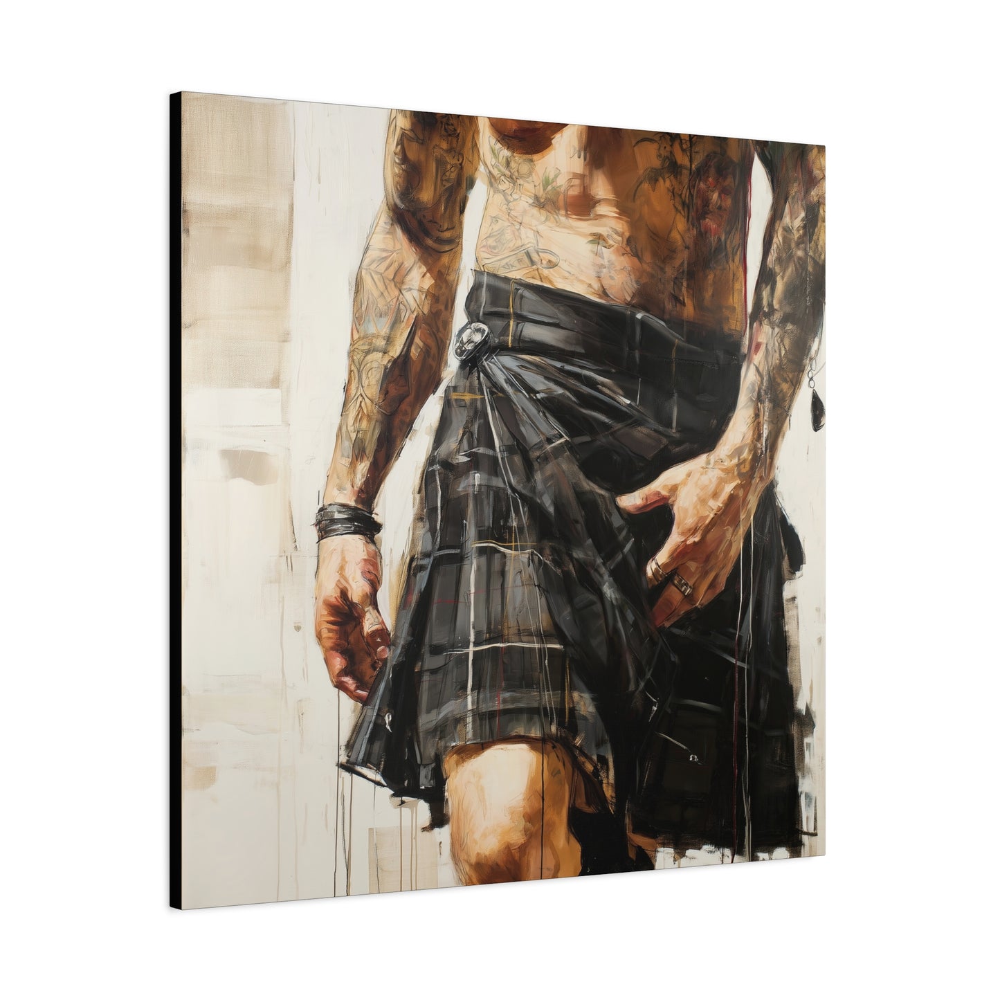 Gallery Wrapped Canvas, Kilts and Carnage Art Canvas, Erotic Pinup Art Canvas – Brodie