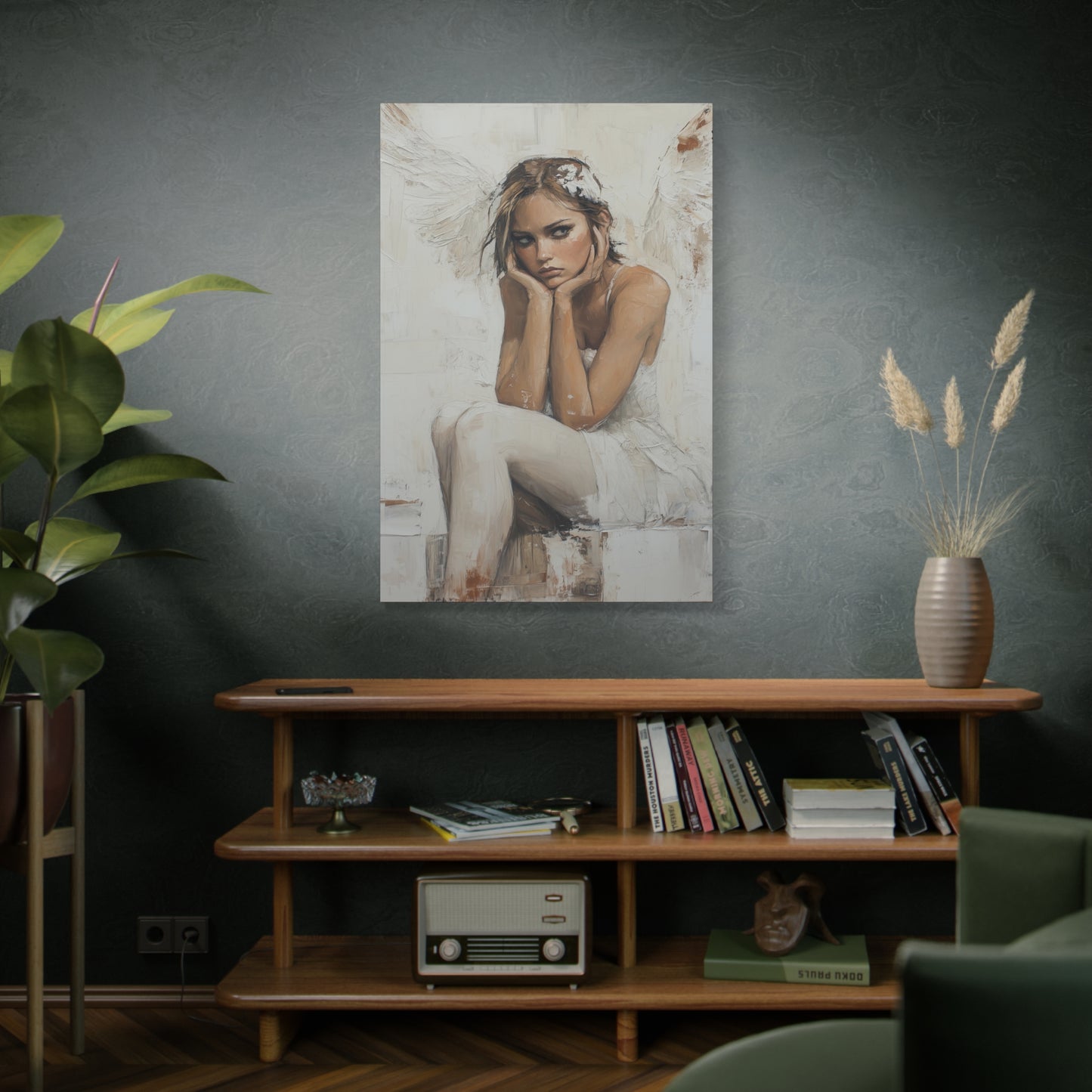 Gallery Wrapped Canvas, Sinners and Saints Art Canvas, Angel Art Canvas – Amber