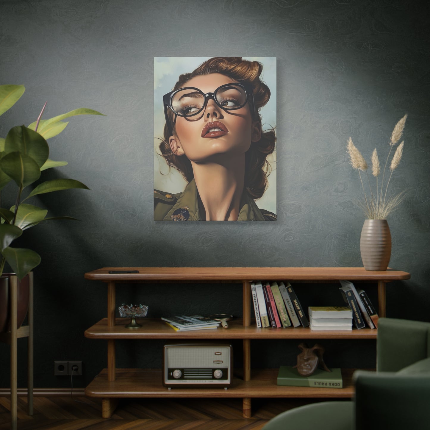 Gallery Wrapped Canvas, Liberty and Lace Art Canvas, Erotic Pinup Art Canvas – Penelope