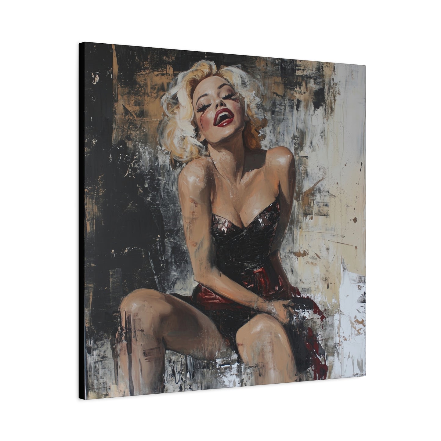 Gallery Wrapped Canvas, Guilt and Grit Adult Art Canvas, Erotic Pinup Art Canvas – Aria