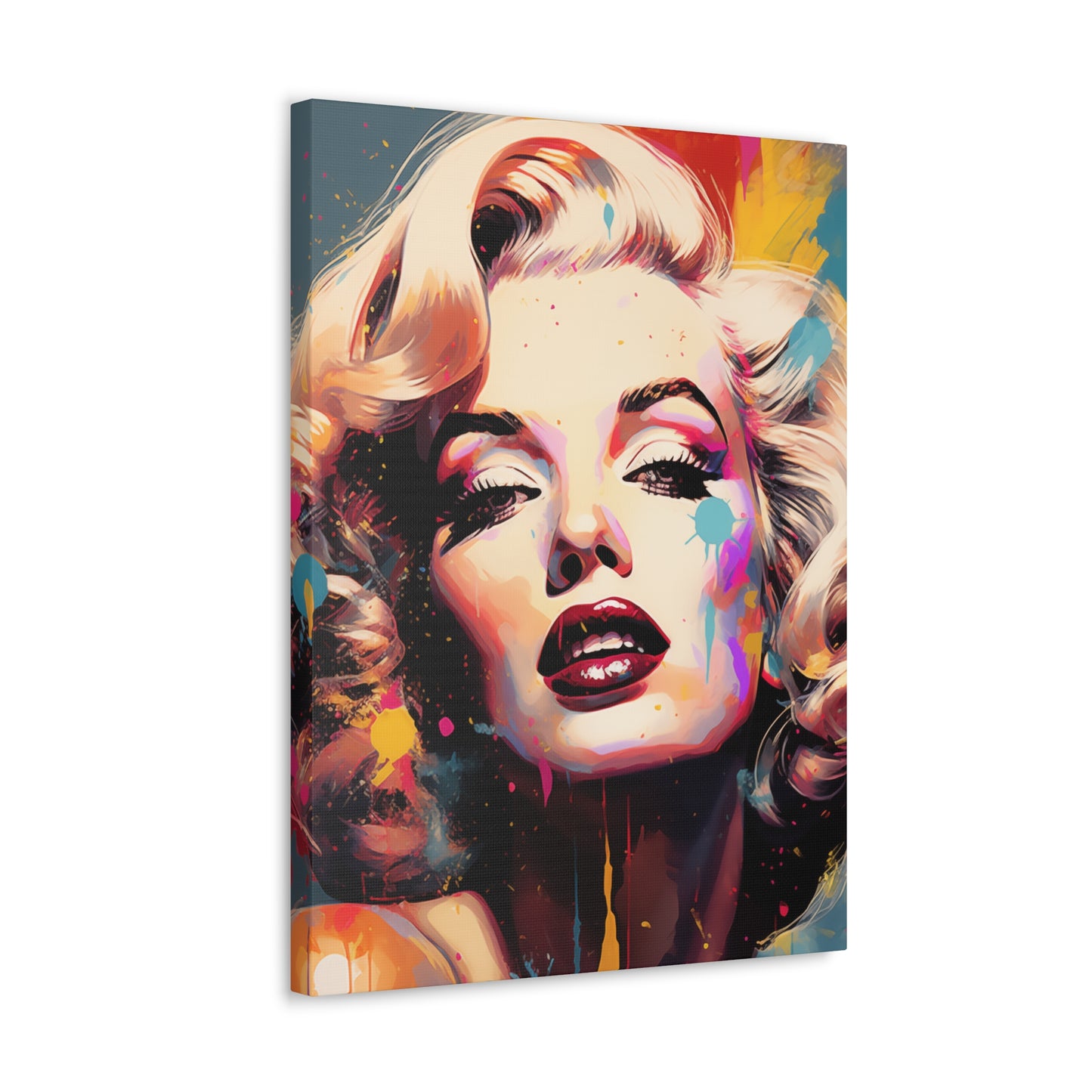 Canvas Wall Art, Gallery Wrapped Pop Art, Celebrity Wall Art – Marilyn Monroe - Abstract