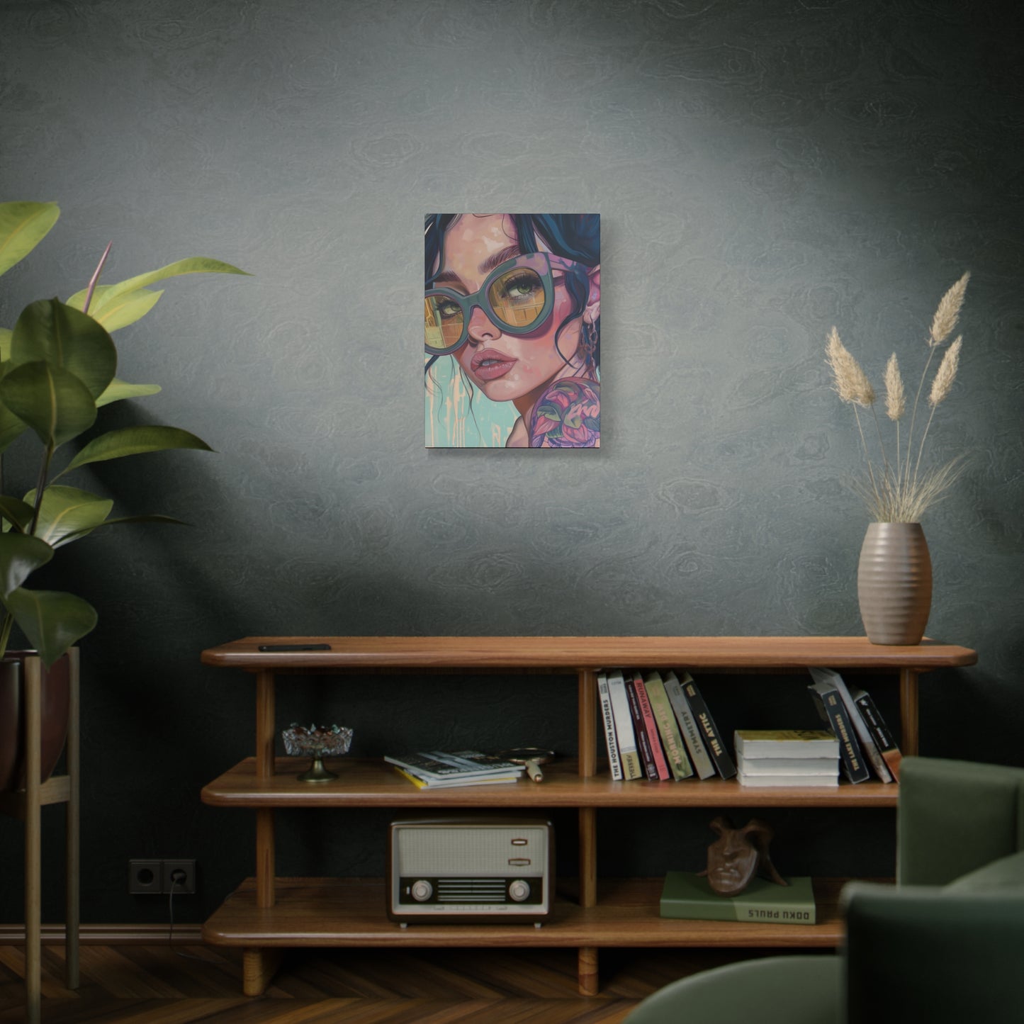 Canvas Gallery Wrap, Ladies in Lenses Wall Art, Abstract Femme Girl Art - Meg