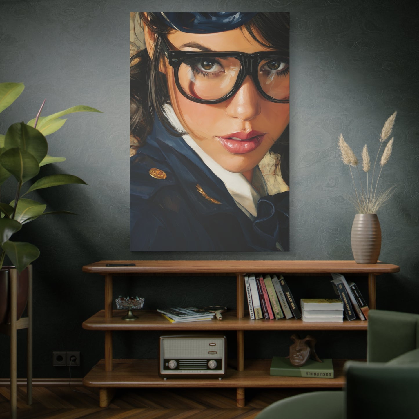 Gallery Wrapped Canvas, Liberty and Lace Art Canvas, Erotic Pinup Art Canvas – Lizzy
