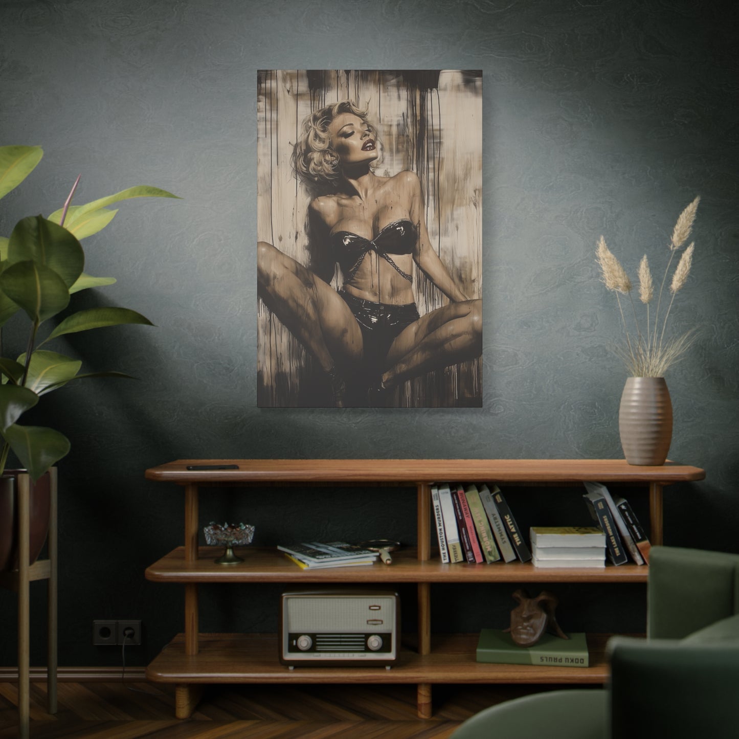 Gallery Wrapped Canvas, Guilt and Grit Adult Art Canvas, Erotic Pinup Art Canvas – Calista