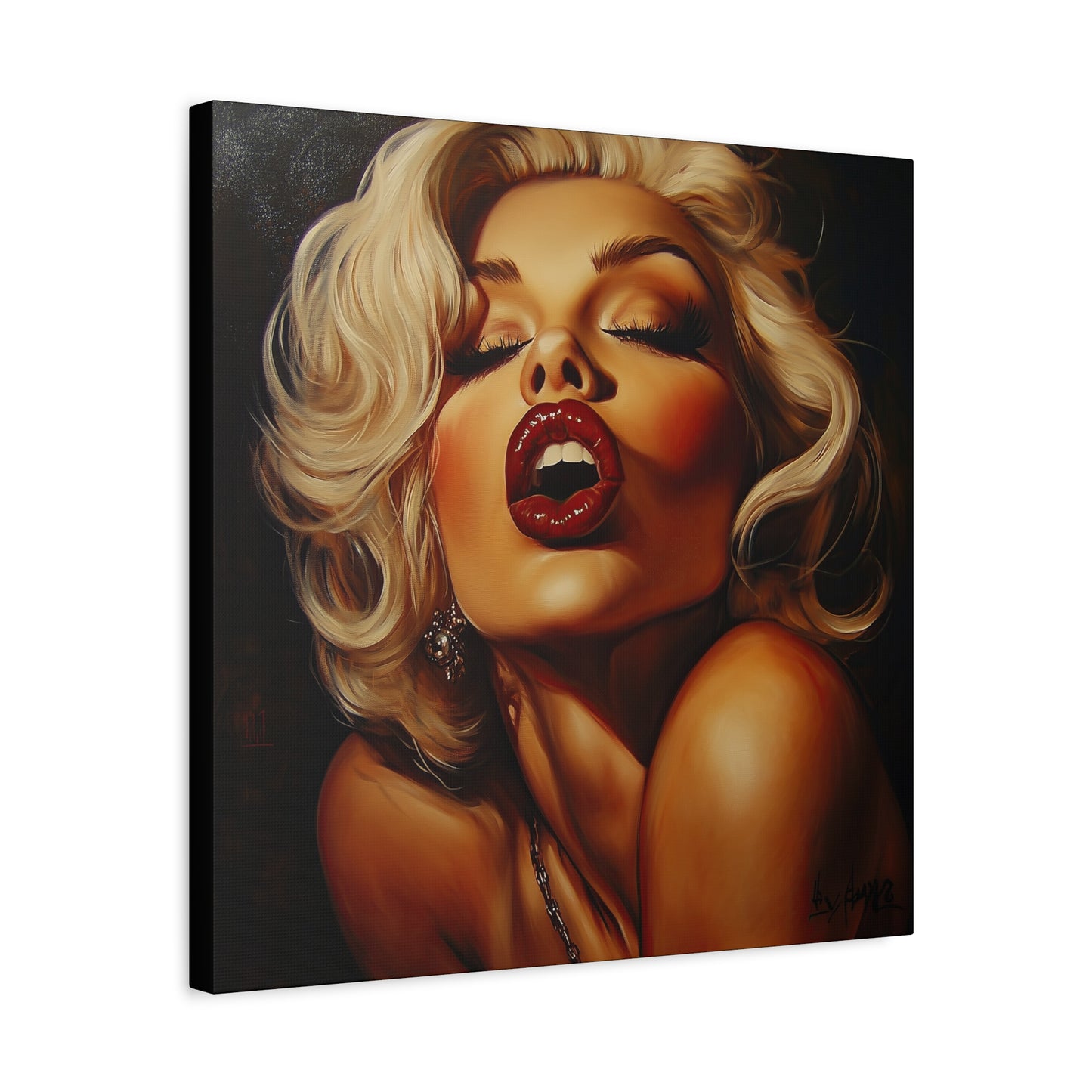 Gallery Wrapped Canvas, Guilt and Grit Adult Art Canvas, Erotic Pinup Art Canvas – Evangeline