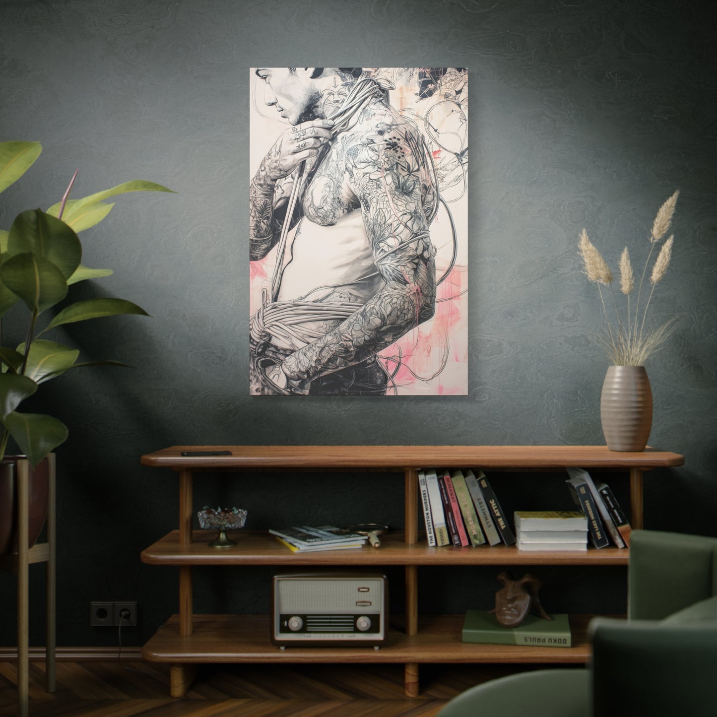 Gallery Wrapped Canvas, Ropes and Reverence Art Canvas, Erotic Shibari Art Canvas – Asher