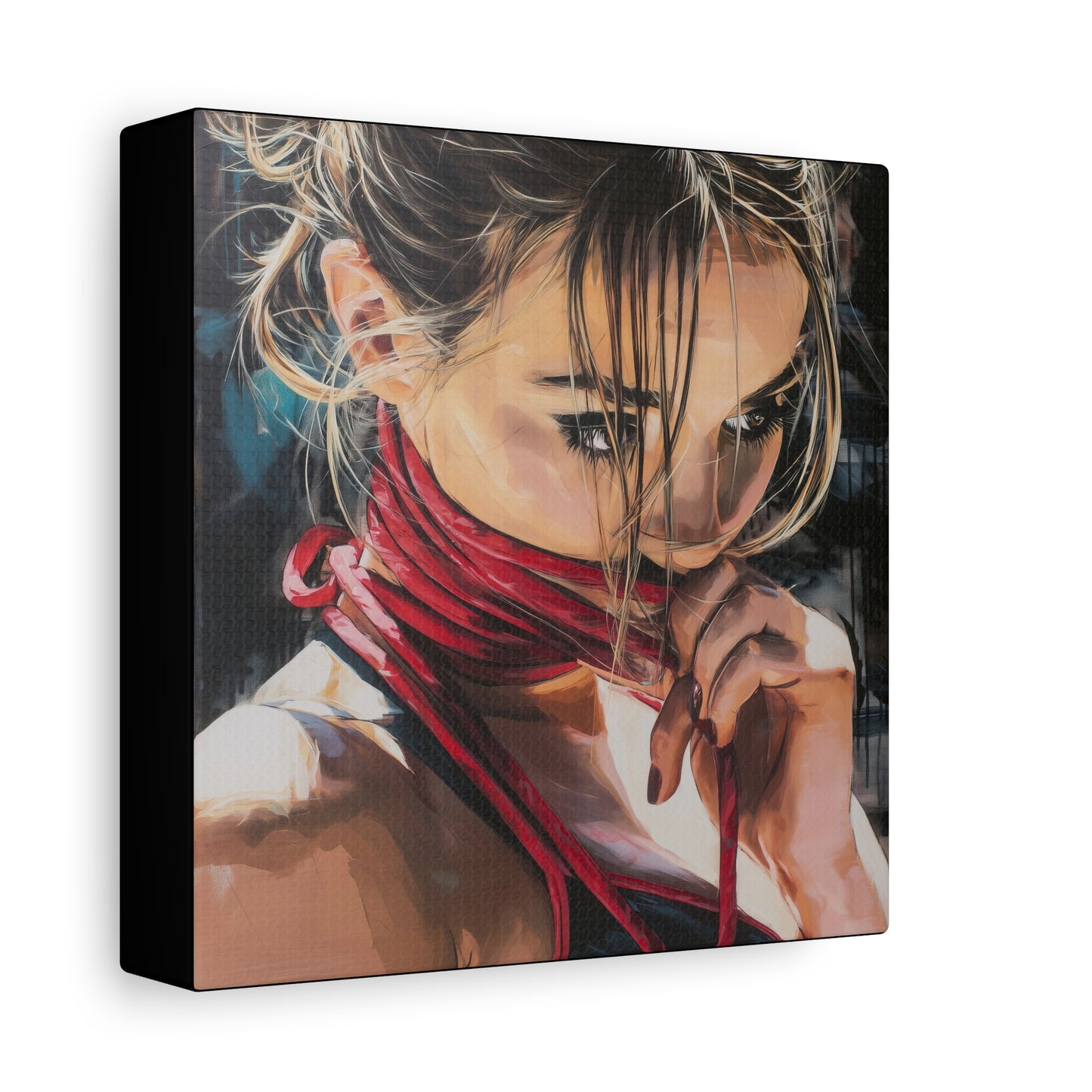 Gallery Wrapped Canvas, Ropes and Reverence Art Canvas, Erotic Shibari Art Canvas – Aya