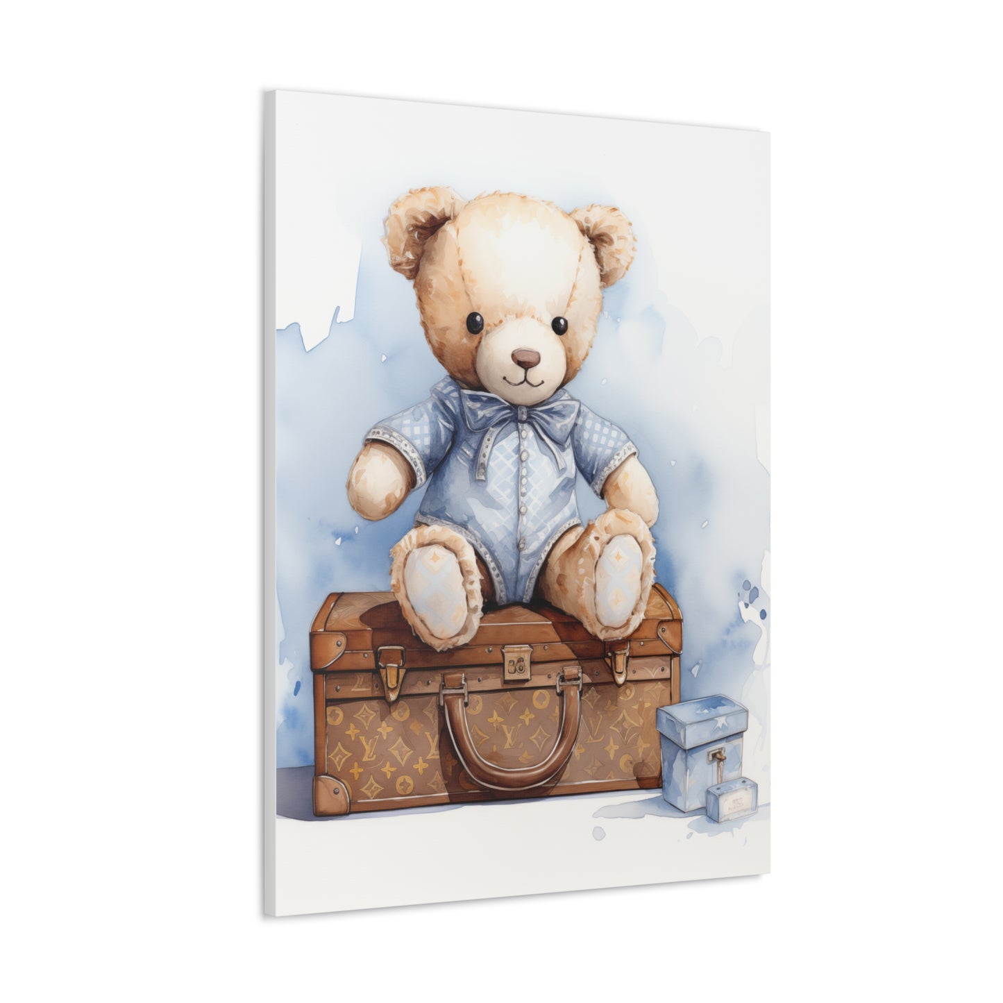 Canvas Gallery Wrap - LV Bear Wall Art - Blu