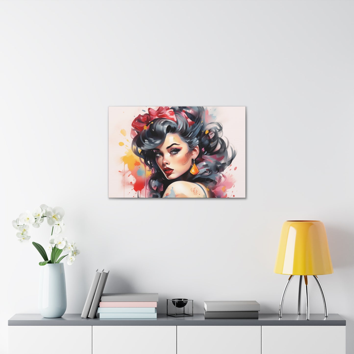 Canvas Wall Art, Gallery Wrapped Pop Art, Femme Doll Wall Art – Genevieve