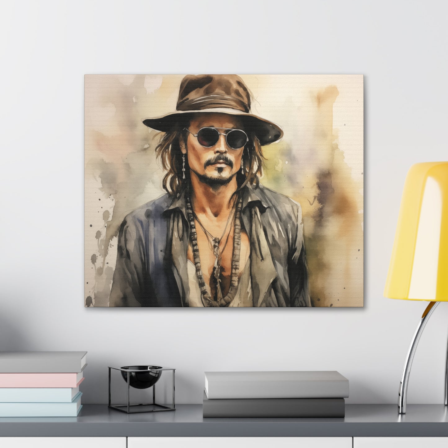 Gallery Wrapped Canvas, Celebrity Inspired, Pop Art Canvas – Johnny