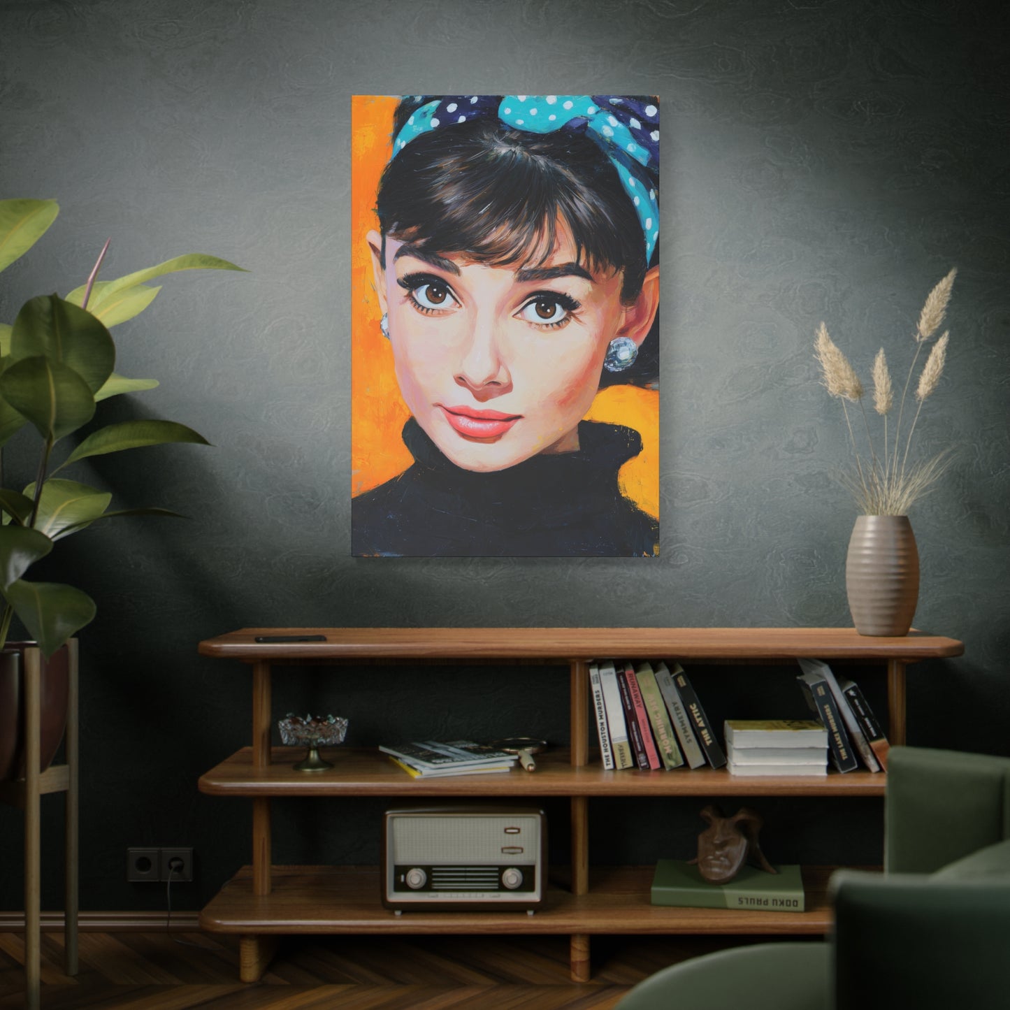 Gallery Wrapped Canvas, The Diva Project Art Canvas, Pinup Art Canvas – Audrey Hepburn - SIX