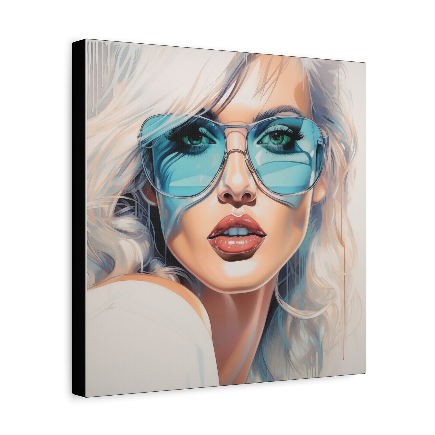 Canvas Gallery Wrapped High-Fashion Wall Art, Stylish Decor, Retro Femme Doll Pop Art – Nova