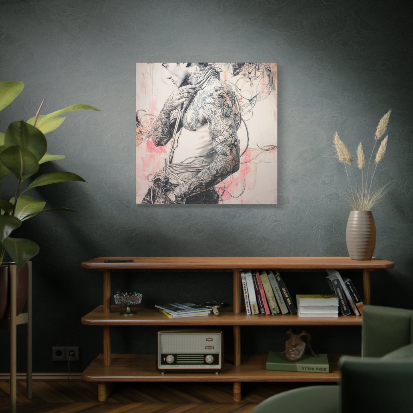 Gallery Wrapped Canvas, Ropes and Reverence Art Canvas, Erotic Shibari Art Canvas – Asher