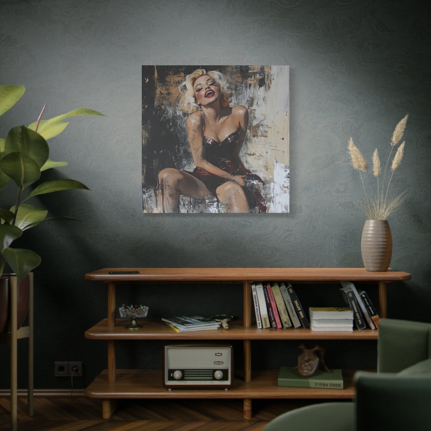 Gallery Wrapped Canvas, Guilt and Grit Adult Art Canvas, Erotic Pinup Art Canvas – Aria