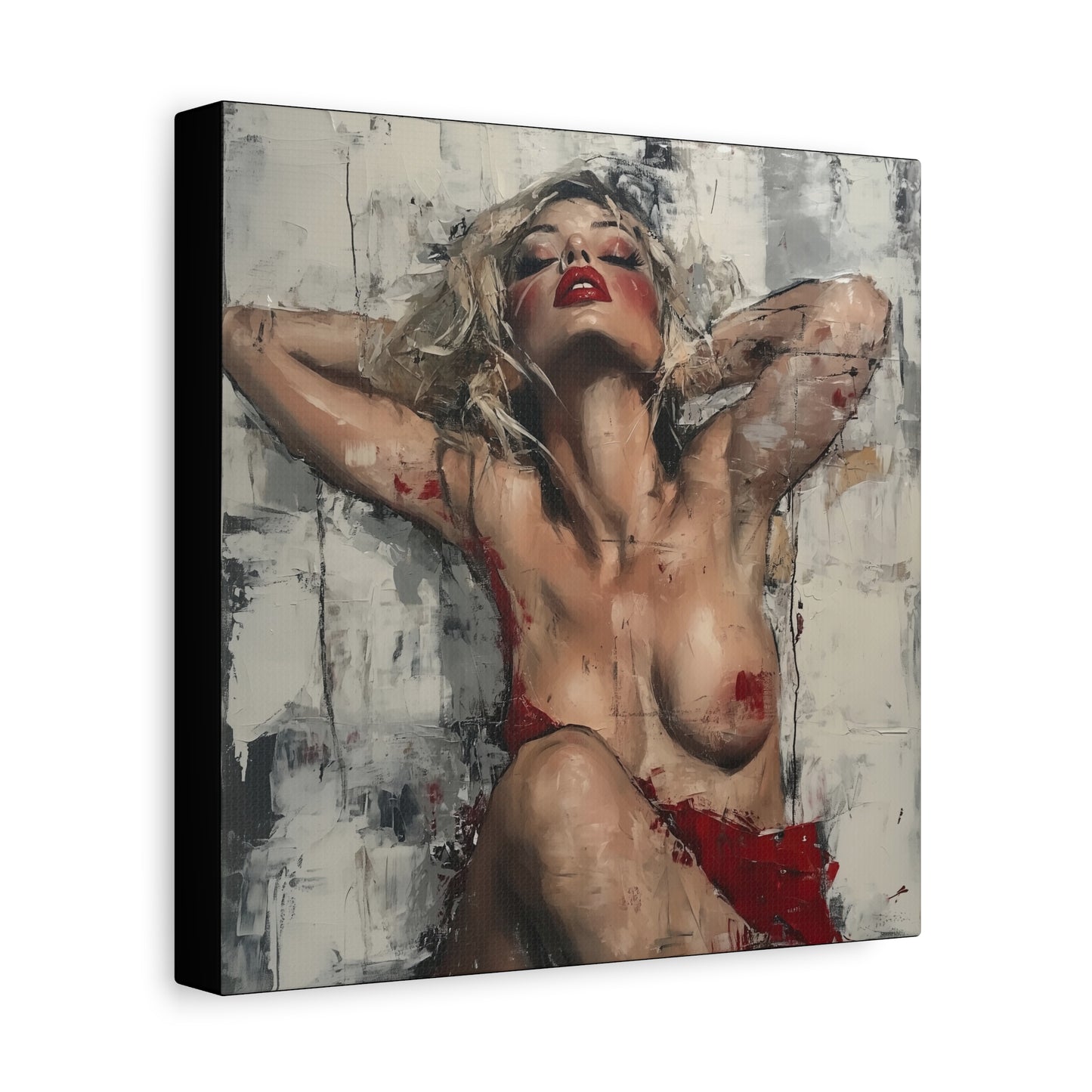 Gallery Wrapped Canvas, Guilt and Grit Adult Art Canvas, Erotic Pinup Art Canvas – Seraphine