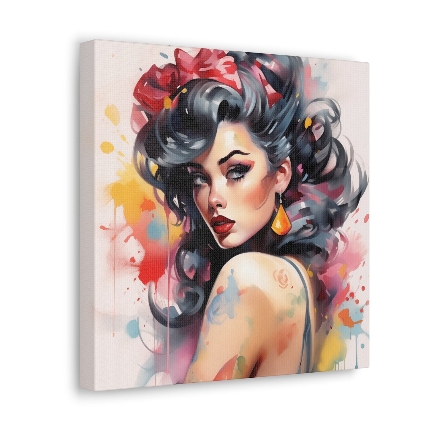 Canvas Wall Art, Gallery Wrapped Pop Art, Femme Doll Wall Art – Genevieve