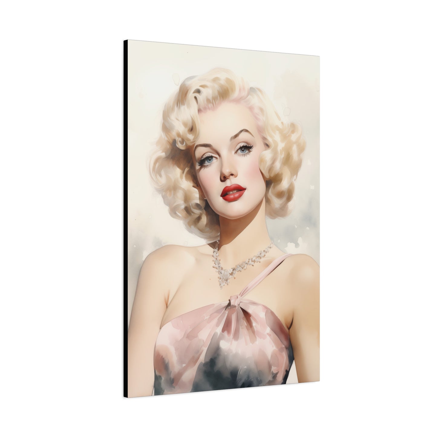 Canvas Wall Art, Gallery Wrapped Pop Art, Celebrity Wall Art – Marilyn Monroe - Pink